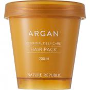 Nature Republic Argan Essential Deep Care Hair Pack – Mască Hranitoare pentru Păr Deteriorat, 200 ml