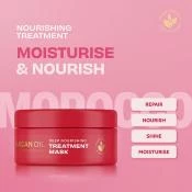 Mască de păr Lee Stafford cu ulei de argan din Maroc – Tratament intensiv pentru hidratare și strălucire, 200 ml