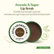 SKINFOOD Avocado and Sugar Exfoliant de Buze - Exfoliere Delicata si Hidratare Intensa, 14 gr