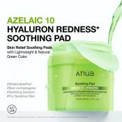 ANUA Azelaic 10 Hyaluron Redness Soothing Pad Toner de fata - hidratare si calmare, 90 buc