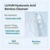 LUVUM Hyaluronic Moisture Bamboo Gel de curatare cu acid hialuronic si apa de bambus - Curatare profunda si hidratare, 200 ml