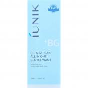 IUNIK Beta Glucan All In One Gentle Wash, 300 ml - Gel de dus formulat cu acid hialuronic si beta-glucan, care contribuie la curatarea zilnica pentru fata, par si corp si la metinerea echilibrului natural al pielii