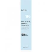 IUNIK Beta Glucan Barrier Sunscreen SPF50+ PA++++ 60 ml - Crema de fata formulata cu beta-glucan si extract de Panax Ginseng, care contribuie la protectia UV ridicata si la sustinerea barierei cutanate