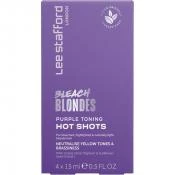 LEE STAFFORD Bleach Blondes Balsam Nuantator Purple Hot Shots - Neutralizare Rapida si Stralucire pentru Par Blond, 4x15ml