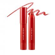 Nature Republic By Flower Eco Crayon Lip Velvet 04 Chilli Red – Ruj Creion Velvet, 5 g | K-beauty