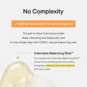 IUNIK Calendula Balancing Foam Gel Cleanser 150 ml - Gel de curatare formulat cu extract de flori de galbenele si acid hialuronic, care contribuie la indepartarea impuritatilor, excesului de sebum, urmelor de protectie solara si machiajului si la metinerea echilibrului natural al pielii si a nivelului optim de hidratare dupa fiecare utilizare