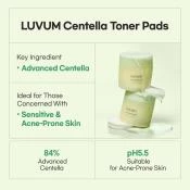 LUVUM Calming Repair Cica Spot Pad toner - calmare si refacere si hidratare, 60 buc