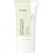IUNIK Centella Calming Daily Sunscreen 60 ml - crema de fata formulata cu extract de Centella Asiatica si beta-glucan, care contribuie la calmarea pielii sensibile si la atenuarea ridurilor, Daily