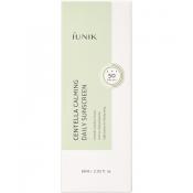 IUNIK Centella Calming Daily Sunscreen 60 ml - crema de fata formulata cu extract de Centella Asiatica si beta-glucan, care contribuie la calmarea pielii sensibile si la atenuarea ridurilor, Daily