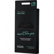 YADAH Charcoal Cleansing Nose Pack, 10 x 2 gr - Benzi pentru indepartarea punctelor negre formulate cu carbune si extract de Aloe Vera, care contribuie la curatarea pielii de punctele negre si la mentinerea porilor stransi