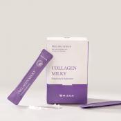 Mizon Collagen Milky Peeling Scrub - Exfoliant facial hidratant cu colagen și peptide - 40 buc x 5g