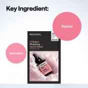 MEDIHEAL Collagen Wrapping Serum Mask Firming Volume 25 ml - Masca de fata formulata cu colagen si retinol, care contribuie la imbunatatirea fermitatii pielii si la mentinerea hidratarii