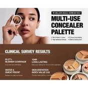 TFIT Cover Up Pro Concealer Paleta Corectoare #04 Dark - Acoperire Profesionala si Hidratare cu Acid Hialuronic, 15g