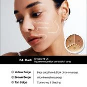 TFIT Cover Up Pro Concealer Paleta Corectoare #04 Dark - Acoperire Profesionala si Hidratare cu Acid Hialuronic, 15g