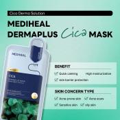 MEDIHEAL Dermaplus Cica Sheet  Mask - masca de fata tip servetel formulata cu Centella Asiatica si pantenol, care contribuie la calmarea pielii si la mentinerea confortului cutanat - 22 ml