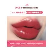 BLACK ROUGE Drip Hot Water Tint Nuantator pentru buze LV08 Peach Roasting - culoare mata intens hidratanta si rezistenta indelungata, 4.5g