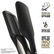 GHD Duet Style Hot Air Styler – Placă de păr 2-în-1 cu funcție de uscare și coafare simultană, Negru