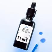 Dear Klairs EGF Blue Youth Activating Drop, 50 ml - ser de fata formulat cu EGF si extract de afine, care contribuie la regenerarea celulara si la metinerea aspectului luminos al pielii