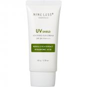 Nine Less Essentials UV Shield Soothing Sun – Cremă de Față cu Protecție Solară SPF 50+ PA++++, 50 g | K-beauty