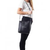 Everyday Leather Tote Bag Small with Logo