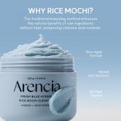 ARENCIA Fresh Blue Hyssop Rice Mochi Cleanser 120 gr - balsam de curatare formulat cu pudra de orez si kaolin, care contribuie la indepartarea excesului de sebum, impuritatilor si acumularilor zilnice fara senzatie de uscaciune
