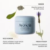 ARENCIA Fresh Blue Hyssop Rice Mochi Cleanser 120 gr - balsam de curatare formulat cu pudra de orez si kaolin, care contribuie la indepartarea excesului de sebum, impuritatilor si acumularilor zilnice fara senzatie de uscaciune
