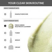 ARENCIA Fresh Green Rice Mochi Cleanser, 120 gr - balsam de curatare formulat cu pudra de orez si extract de ceai verde, care contribuie la curatarea porilor si la indepartarea excesului de sebum