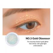 UNLEASHIA Get Loose Glitter Gel Mini fard de pleoape No.3 Gold Obsessor - stralucire si rezistenta, 4 gr