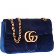 GG Marmont Velvet Shoulder Bag