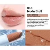 UNLEASHIA Glacier Vegan Balm Balsam de buze No.3 Nude Bluff - hidratare si luminozitate, 3.3 gr