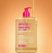 B.tan Glow your own way Gel Autobronzant Stralucire Aurie - Bronz Instantaneu si Hidratare cu Acid Hialuronic, 473 ml