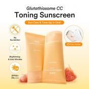 ABIB Glutathiosome CC Sunscreen Toning Tube SPF 50+ PA++++, 50 ml - crema de fata formulata cu niacinamida si vitamina C, care contribuie la uniformizarea nuantei pielii si la mentinerea confortului pe parcursul zilei, Daily