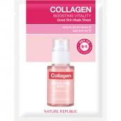 Nature Republic Good Skin Collagen Mask Sheet – Mască de Față Hranitoare și Tonifiantă, 24 g | K-beauty