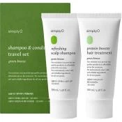 SimplyO Green Breeze Travel Set – Șampon și Balsam-Mască, 2 x 100 ml | Îngrijire Esențială în Călătorii