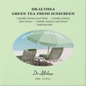 Dr. Althea Green Tea Fresh Sunscreen, 45 ml - crema de fata formulata cu Camellia Sinensis Leaf Water si Centella Asiatica Extract, care contribuie la calmarea pielii sensibile si la mentinerea protectiei impotriva razelor UVA si UVB (SPF50 PA++++), Daily