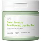 Green Tomato Pore Peeling Jumbo Toner de fata exfoliant dischete 60 buc