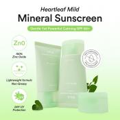 ABIB Heartleaf Mild Sunscreen Relief Tube SPF50+ PA++++, 50 ml - crema de fata formulata cu oxid de zinc si extract de Heartleaf, care contribuie la protectia solara si la reducerea rosetii, Daily