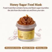 Mască de față exfoliantă și hidratantă Skinfood Honey Sugar - Cu miere de Manuka și zahăr negru, 120 g