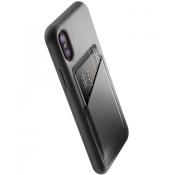 Husa Capac spate Piele Gri Apple Iphone X