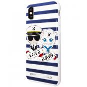 Husa KARL LAGERFELD Sailor Stripes KLHCPXKSS Apple Iphone X
