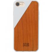 Husa Capac spate Walnut Wood Alb Apple Iphone 7/8