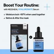 MEDIHEAL Hyaluronate Wrapping Serum Mak Hydrate Dewy 25 ml - Masca de fata formulata cu hialuronat de sodiu si squalan, care contribuie la hidratarea pielii si la metinerea apei in piele