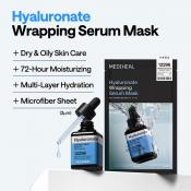 MEDIHEAL Hyaluronate Wrapping Serum Mak Hydrate Dewy 25 ml - Masca de fata formulata cu hialuronat de sodiu si squalan, care contribuie la hidratarea pielii si la metinerea apei in piele