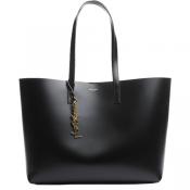Large shopping saint laurent tote bag in leather