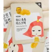 adah Moisturizing Mask Pack – Mască de față din bumbac 100% cu extract de miere pentru hidratare intensă 25 g​