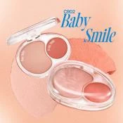 FWEE Mellow Dual Blusher Fard de Obraz CR02 Baby Smile - Culoare Naturala si Rezistenta de Lunga Durata, 7.2 gr