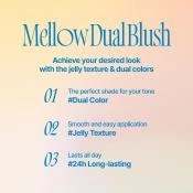 FWEE Mellow Dual Blusher Fard de Obraz ND01 Lazy Tempo - Blush 2 Nuante pentru Stralucire Naturala si Rezistenta Lunga Durata, 7.2 gr