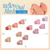 FWEE Mellow Dual Blusher Fard de Obraz ND01 Lazy Tempo - Blush 2 Nuante pentru Stralucire Naturala si Rezistenta Lunga Durata, 7.2 gr