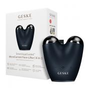 GESKE MicroCurrent Face-Lifter 6 in 1 - Dispozitiv facial cu microcurenti pentru fermitate, lifting si contur redefinit, ingrijire profesionala acasa, culoare Negru