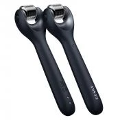 GESKE MicroNeedle Face Roller 9 in 1 Black - Microneedling facial pentru fermitate si stralucire, regenerare celulara si reducerea ridurilor fine, 1 buc